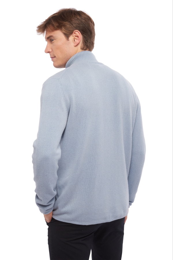 Cashmere & Yak men waistcoat sleeveless sweaters vincent sky blue blue chine 2xl